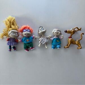 Mattel 90s Nostalgic Multi Colour Rugrats-5 Piece Action Figure Set Size 5 Inch